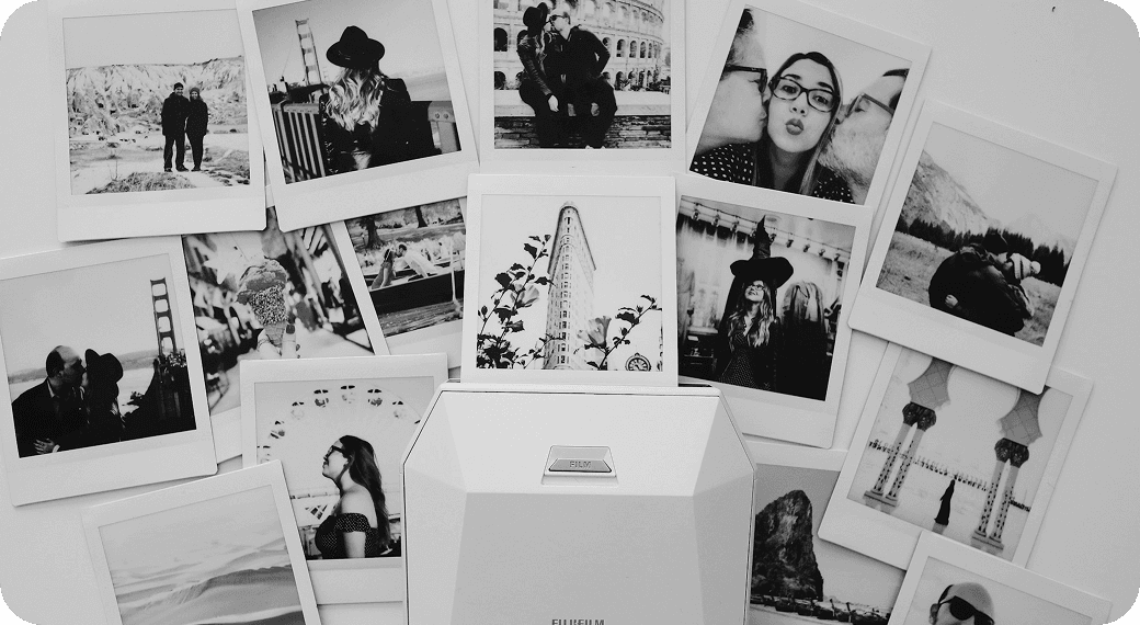 Memory collection of polaroid photos
