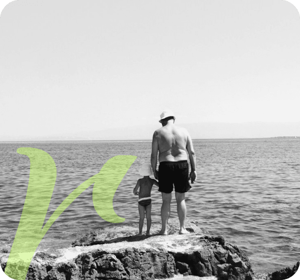 Person standing by the ocean